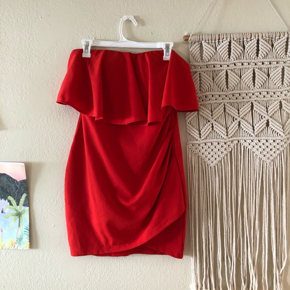 body con red tube dress!